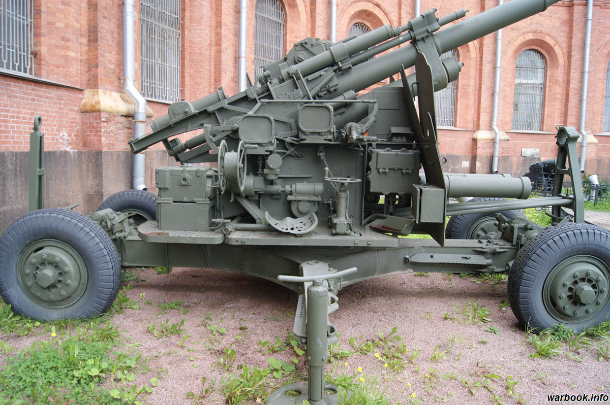 Советская автоматическая 100-мм зенитная пушка КС-19